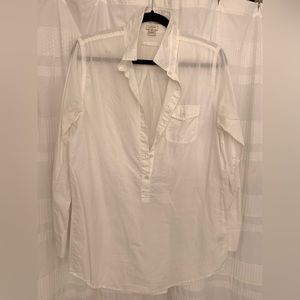 Jcrew relaxed soft white shirt medium